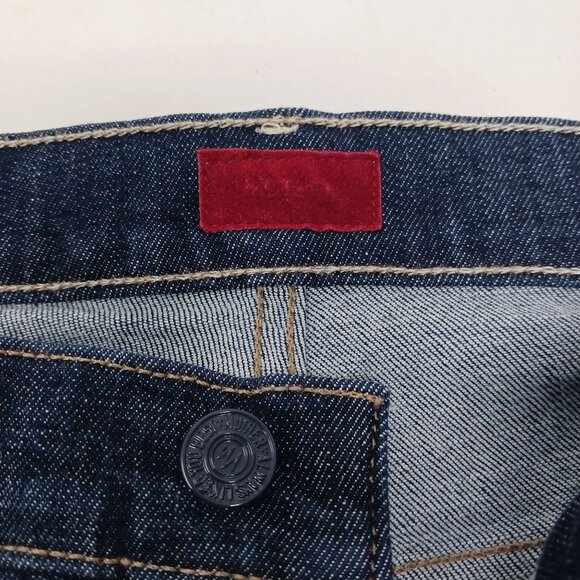 Mother Insider Crop Step Fray Jeans 30 Speed Racer Red Stripe Raw Hem Denim - Picture 7 of 14